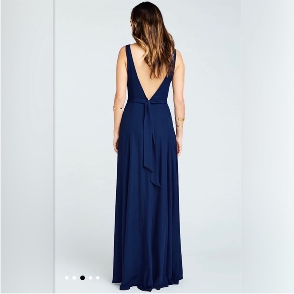 Show Me Your Mumu Jenn Maxi Dress in Rich Navy Crisp Large NWT - Picture 3 of 16
